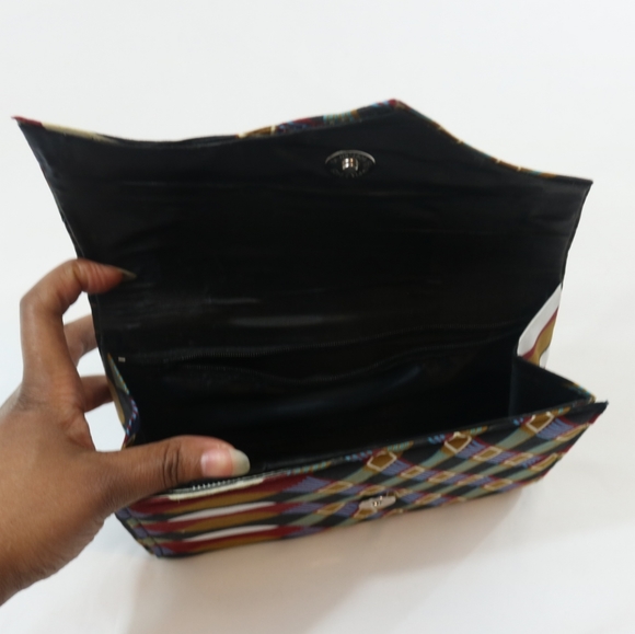 African Ankara Printed Fabric Clutch Bag - Picture 4 of 7